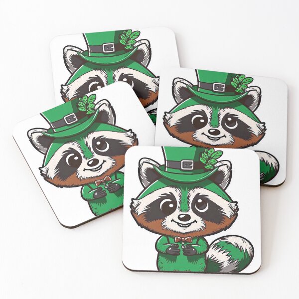 Item preview, Crazy raccoon with hat to St. Patrick designed and sold by knuppify.