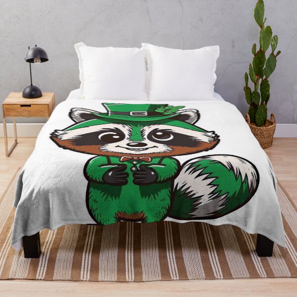Item preview, Crazy raccoon with hat to St. Patrick designed and sold by knuppify.