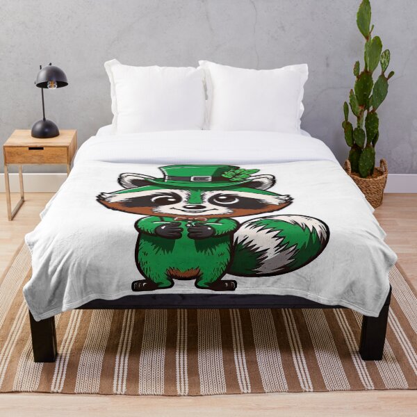 Artikelvorschau, Crazy Waschbär mit Hut zu St. Patrick entworfen und verkauft von knuppify.