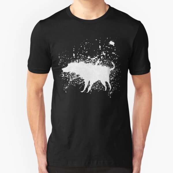 Banksy Splash Dog Slim Fit T-Shirt