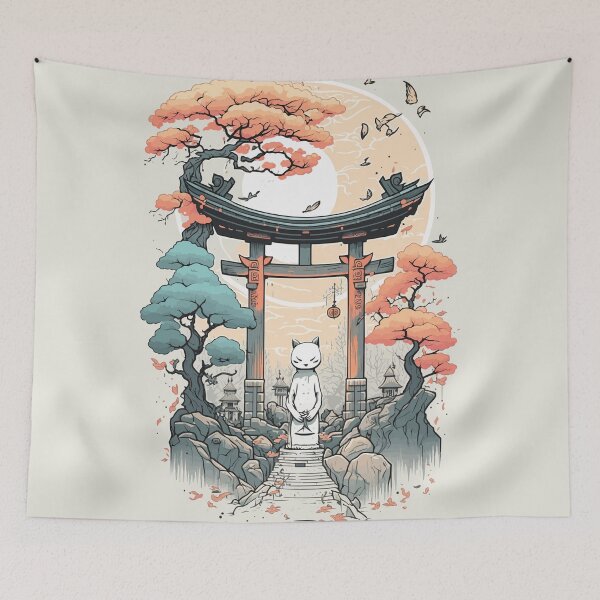 Item preview, Neko Shrine: A Japanese Temple for Cats designed and sold by JOLI Design.