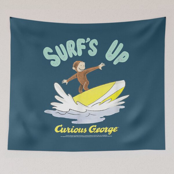 Item preview, Curious George Surfs Up Surfing Portrait. designed and sold by LukePritchard.