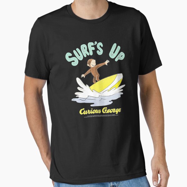 Artikel-Vorschau von Neugieriger George Surfs Surfing Portrait., designt und verkauft von LukePritchard.