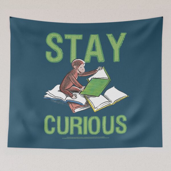 Item preview, Curious George Stay Curious Reading Portrait. designed and sold by LukePritchard.