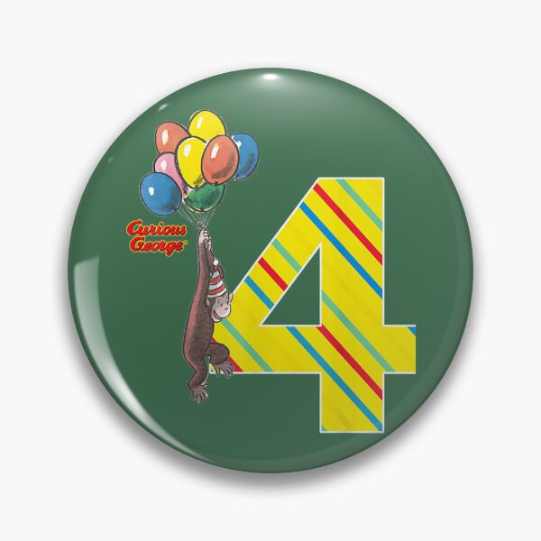 Item preview, Curious George Vintage 4th Birthday Balloons  designed and sold by LukePritchard.
