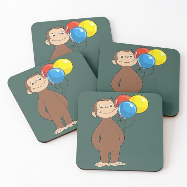 Item preview, Curious George with balloons Active. designed and sold by LukePritchard.