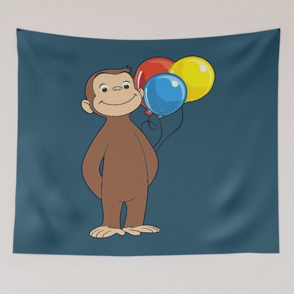 Item preview, Curious George with balloons Active. designed and sold by LukePritchard.