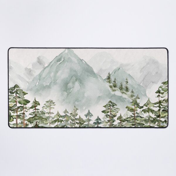 Item preview, Pinery and Mountains Watercolor designed and sold by Nature Hues.