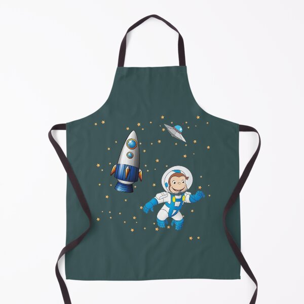 Item preview, George the curious monkey astronaut cartoon in space scene for childrens room . designed and sold by LukePritchard.