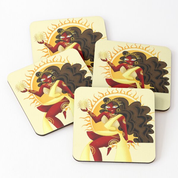 Item preview, Golden Afro Sun Goddess - Yellow designed and sold by Joyee Art Studio.