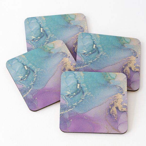 Item preview, Alcohol Ink with Purple, Blue and Gold designed and sold by Claire Hunt Designs.