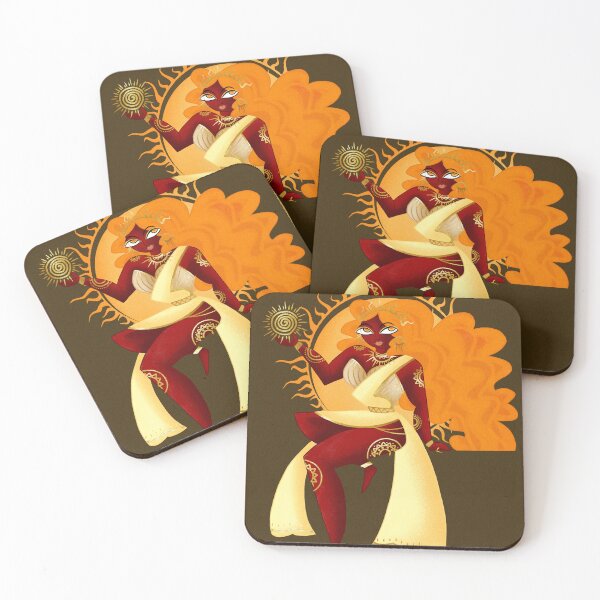 Item preview, Copy of Golden Afro Sun Goddess - Orange designed and sold by Joyee Art Studio.