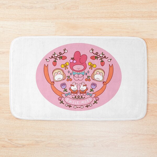 Item preview, Set of cute rabbit and flower bread. cartoon bunny. summer stuff. so cute. Kawaii.Vector.pink. happy designed and sold by UnloveToy10.