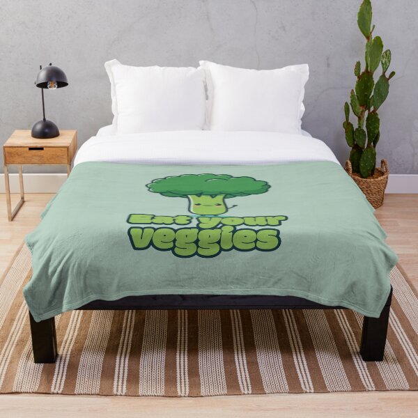 Aperçu de l'œuvre Mangez vos légumes - Brocoli Kawaii mignon créée et vendue par RoboRaphael.