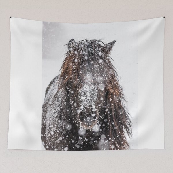 Item preview, Icelandic stallion in the snow designed and sold by Ingo Gerlach.