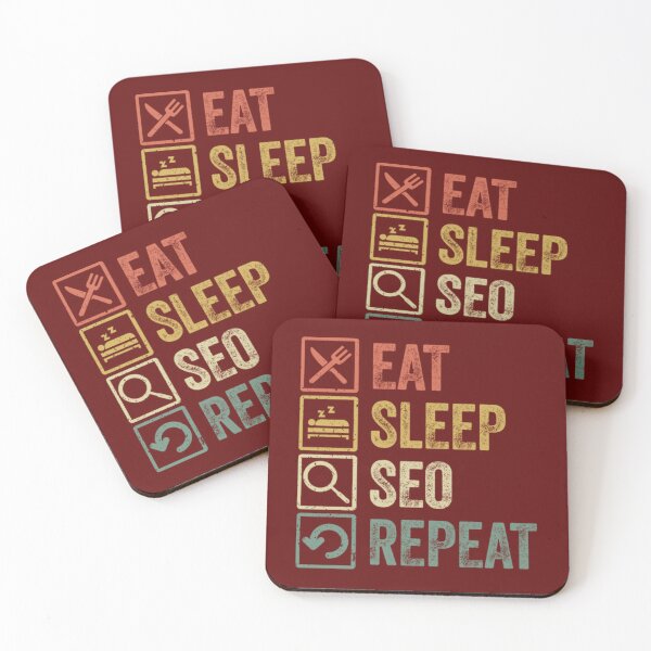 Item preview, Funny eat sleep seo repeat retro vintage gift designed and sold by MAPAPADE.