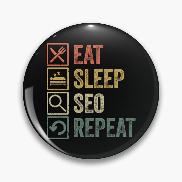 Item preview, Funny eat sleep seo repeat retro vintage gift designed and sold by MAPAPADE.