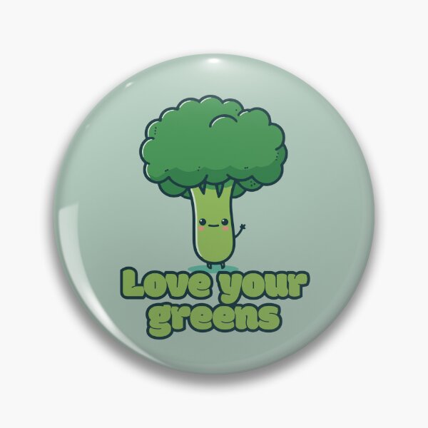 Aperçu de l'œuvre Aimez vos verts - Brocoli Kawaii mignon créée et vendue par RoboRaphael.