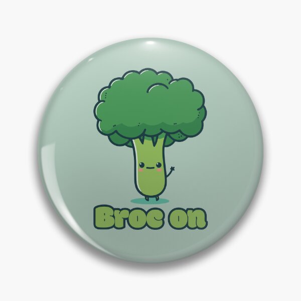 Item preview, Broc on - Cute Kawaii Broccoli designed and sold by RoboRaphael.