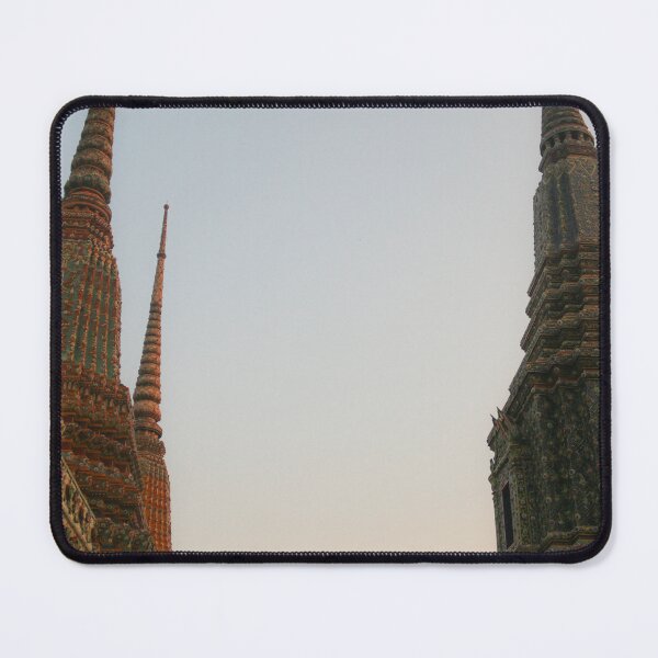 Item preview, Second view of two stupa against sky at Wat Pho designed and sold by kall3bu.