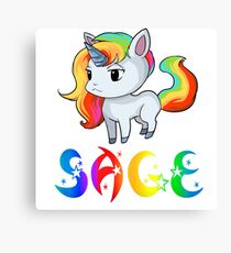 Sage Unicorn Canvas Print