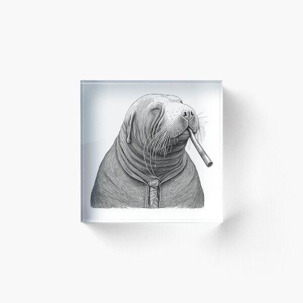 Item preview, Walrus wear a tie Human Style with Cheer Horn designed and sold by MaxEXP.