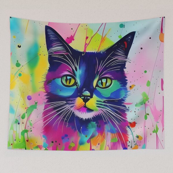 Item preview, Cute colorful cat designed and sold by REALDesign-Shop.