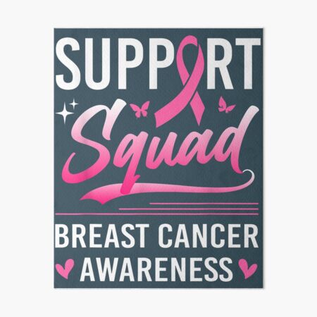 Breast Cancer Baseball Think Pink Ribbon Warrior Survivor Fighter  Mastectomy, Faith Mom, Sister | Art Board Print