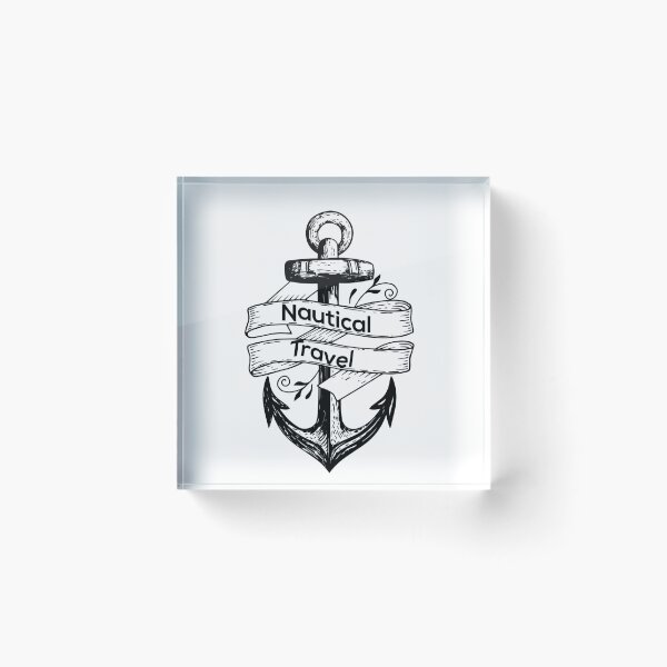 Item preview, Vintage Sea Anchor Nautical Travel Graphic designed and sold by AwesomeTrends.