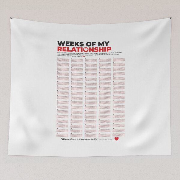 Item preview, Life calendar Weeks of my relationship 2023 Hearts. designed and sold by grafik.