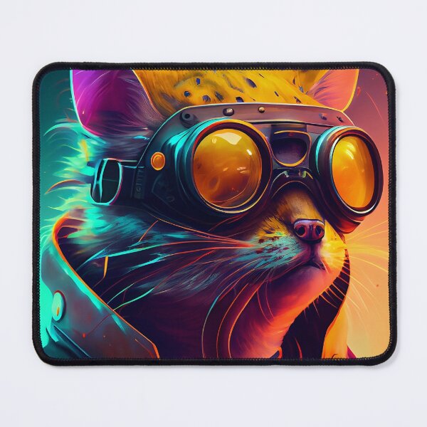 Item preview, Futuristic Furrtastic Alien Cybercat designed and sold by dinico.