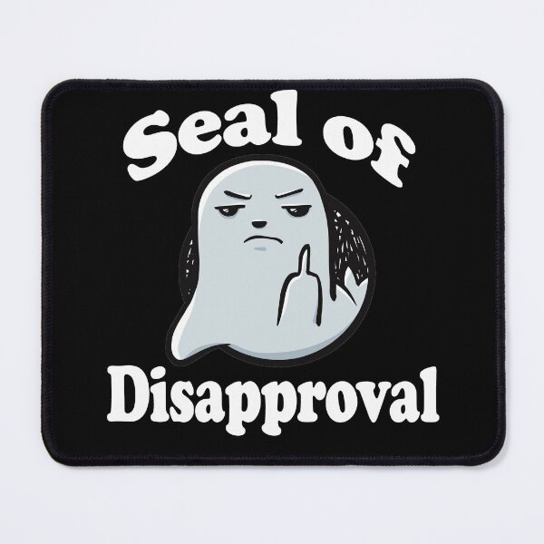 Item preview, Grey Seal Of Disapproval - Seal Pun funny designed and sold by SubtleSplit.