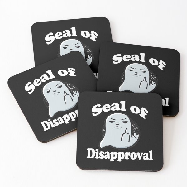 Item preview, Grey Seal Of Disapproval - Seal Pun funny designed and sold by SubtleSplit.