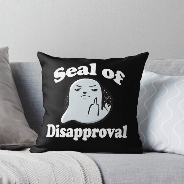 Item preview, Grey Seal Of Disapproval - Seal Pun funny designed and sold by SubtleSplit.