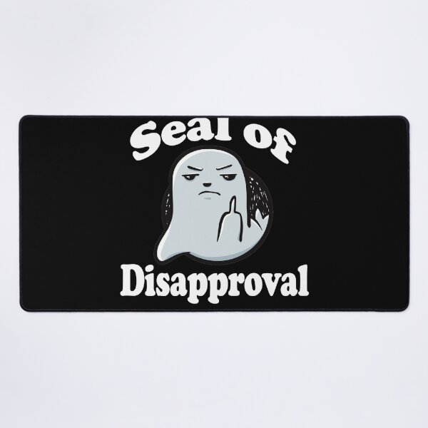 Item preview, Grey Seal Of Disapproval - Seal Pun funny designed and sold by SubtleSplit.