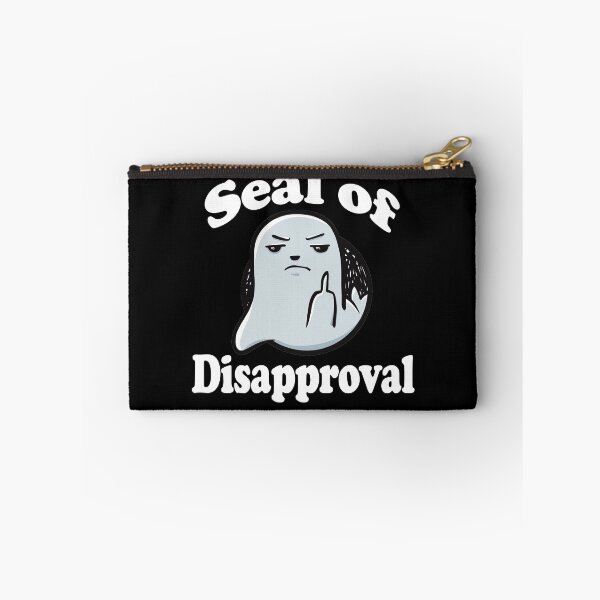 Item preview, Grey Seal Of Disapproval - Seal Pun funny designed and sold by SubtleSplit.