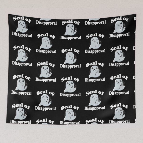Item preview, Grey Seal Of Disapproval - Seal Pun funny designed and sold by SubtleSplit.