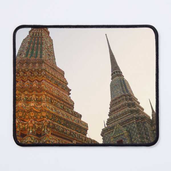 Item preview, Third view of two stupa against sky at Wat Pho designed and sold by kall3bu.