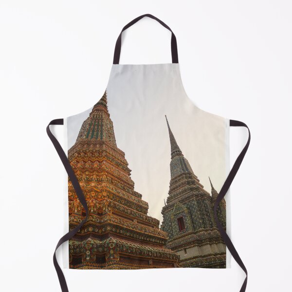 Item preview, Third view of two stupa against sky at Wat Pho designed and sold by kall3bu.