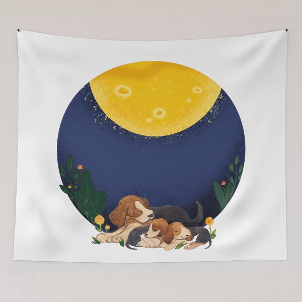 Item preview, Moongazing puppies designed and sold by CreativeStrand.
