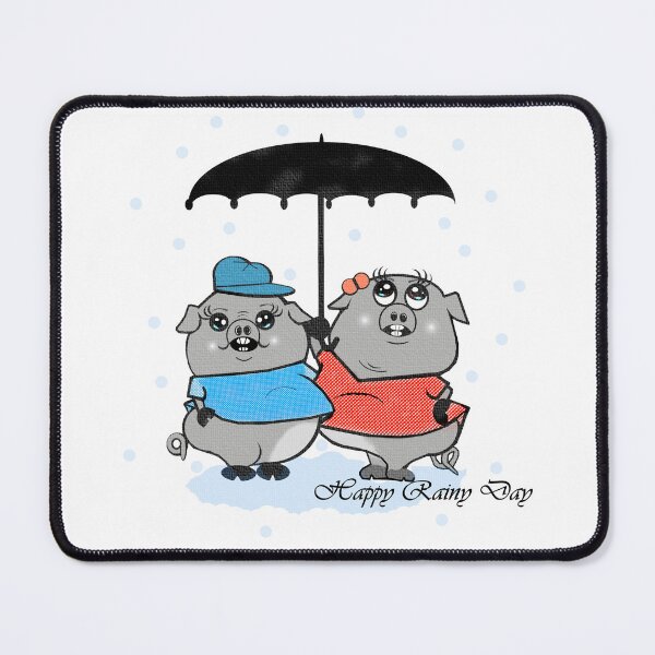 Item preview, Cute pigs - happy rainy day  designed and sold by Shirley cute art .