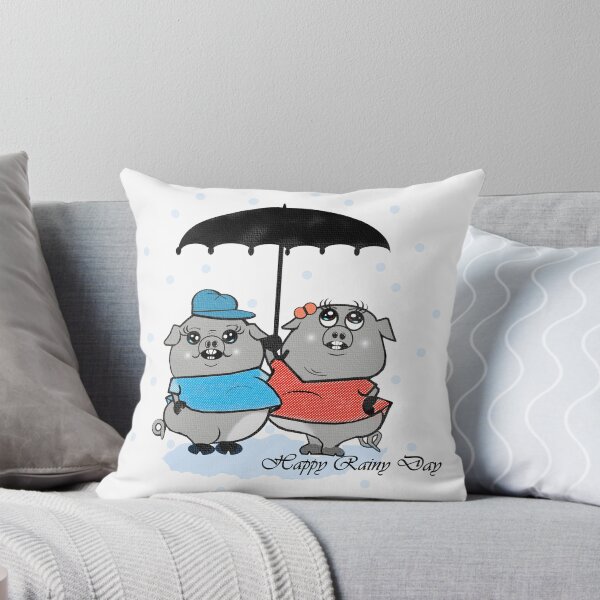 Item preview, Cute pigs - happy rainy day  designed and sold by Shirley cute art .