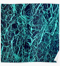 Turquoise Marble Poster