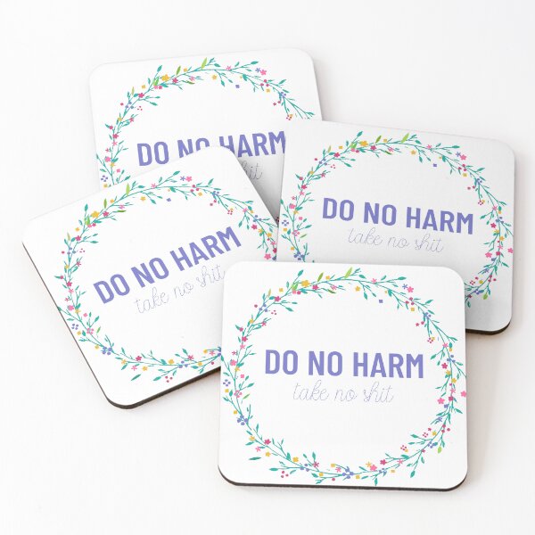 Item preview, Do No Harm Take No Shit Dainty designed and sold by annmariestowe.