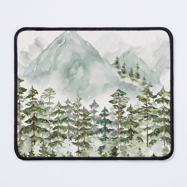 Item preview, Pinery and Mountains Watercolor designed and sold by Nature Hues.