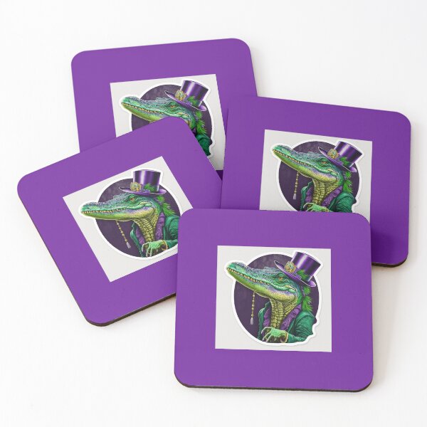 Item preview, Alligator in Mardi Gras Decorations designed and sold by Bleknervin.