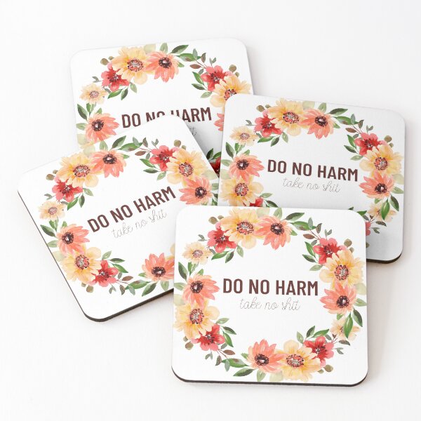 Item preview, Do No Harm Take No Shit Bold Florals designed and sold by annmariestowe.