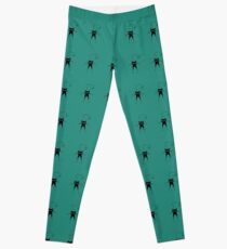 Black cat silhouette Leggings