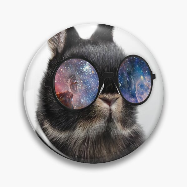 Item preview, Black Netherland Rabbit in Retro Galaxy designed and sold by CoffeyOttoArtS.
