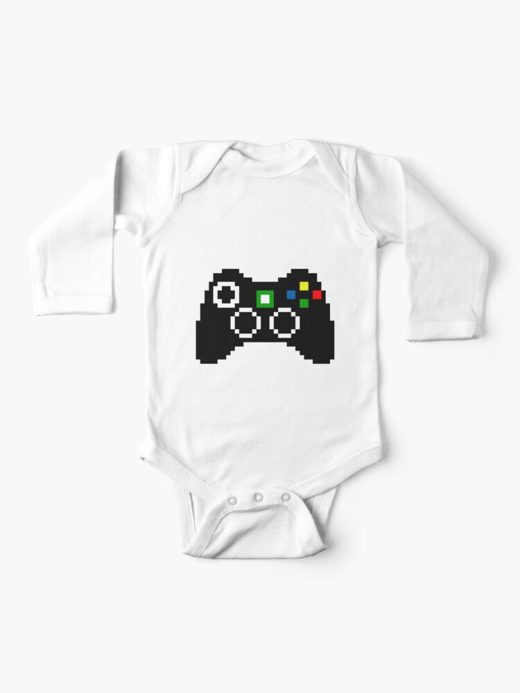 Xbox 360 Controller Pixel Art Baby One Piece By Crampsy Redbubble